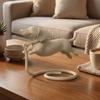Plastic Floating Dachshund Figurine 3D Printed Dachshund Statue Sausage Dog Ornament  Study Decor