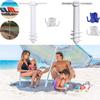 3/5 Spin Beach Umbrella Stand with Hook Inserts Spiral Umbrella Plug Equipment Umbrella Ground Anchor Outdoor Travel Accessories