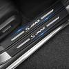 Carbon Fiber Car Door Sill Anti Kick Sticker Rear Bumper Trunk Scratch Guard Decals For Ford S-MAX Logo Exterior Accessories
