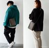 Gratante Echte Rindsleder Quadratische Mini-Schultertasche für Damen, abb-g0019 (Aschgrau)