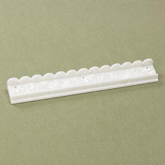 1/4Pcs Mahjong Rack with Magnetic Pusher & Storage Bag, Scalloped Acrylic Mah Jongg Tile Holder Pusher Bar, Gift for American Mahjong Players