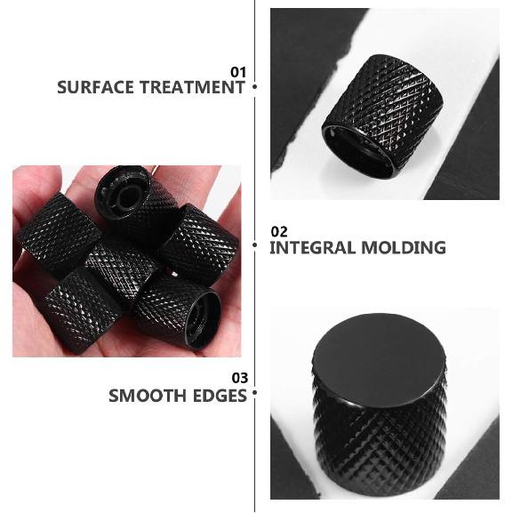 

EXCEART 6pcs Black Metal Guitar Knob Electric Bass Tone Knobs for Standard and Split Shaft Pots Replacement for Old Damaged