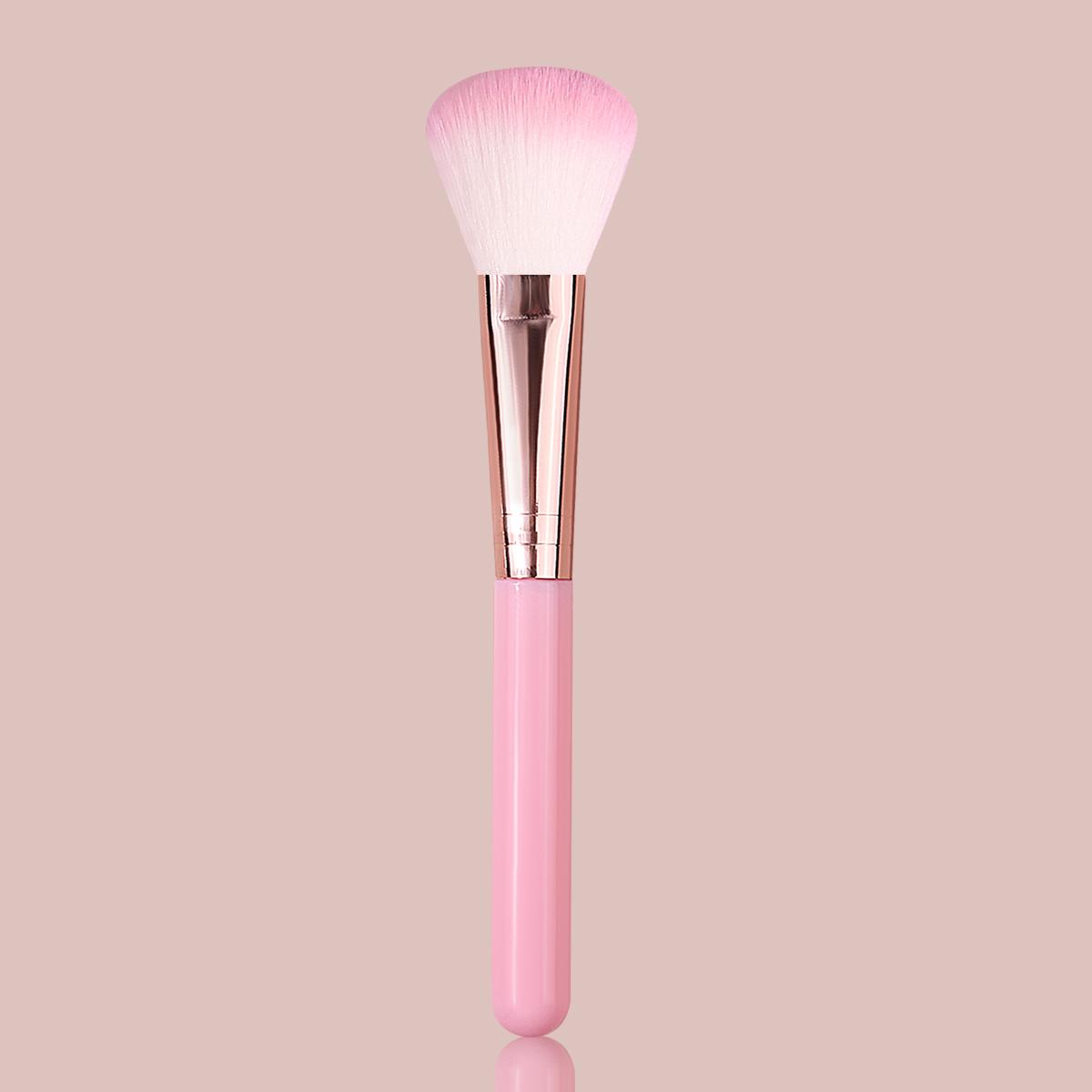 

Beginner blush brush, soft bristles, high-gloss brush, portable brush, multi-purpose facial makeup tool рожевий