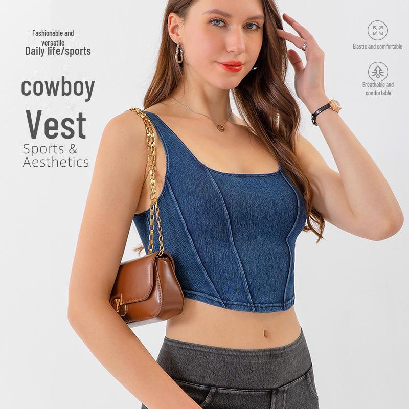 High Waist Flared Denim Yoga Pants - Women's Fitness & Casual Style