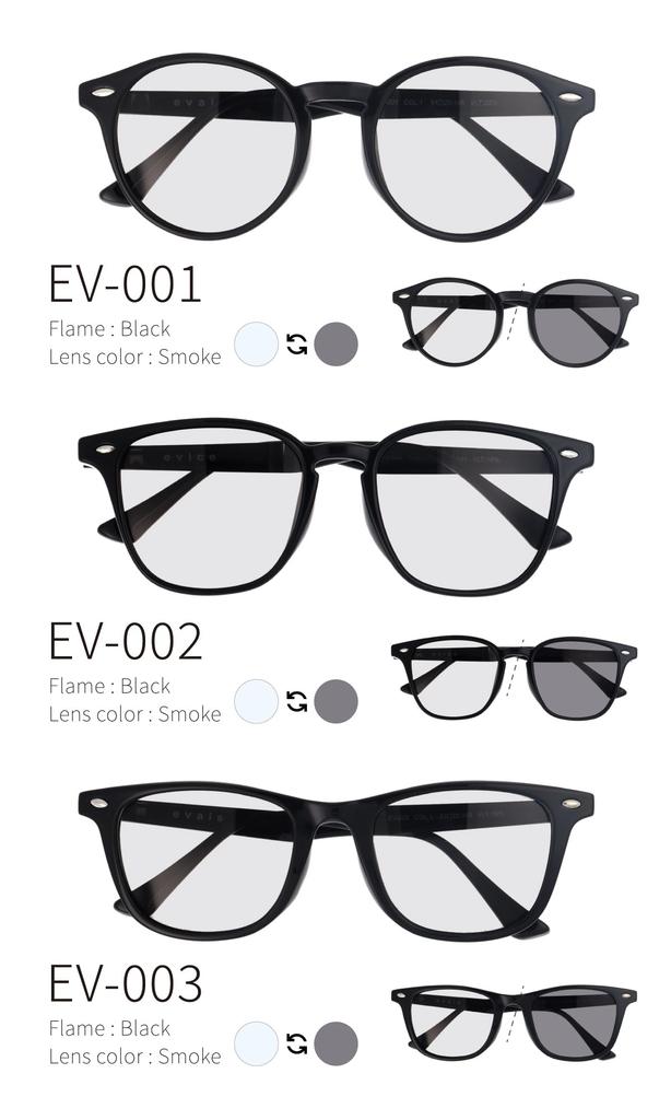 Fujita Optical Evais Photochromic Sunglasses for Men and Popular UV TR90 Women, Protection, 99.9% Visibility, Lightweight, Boston/Wellington Style,