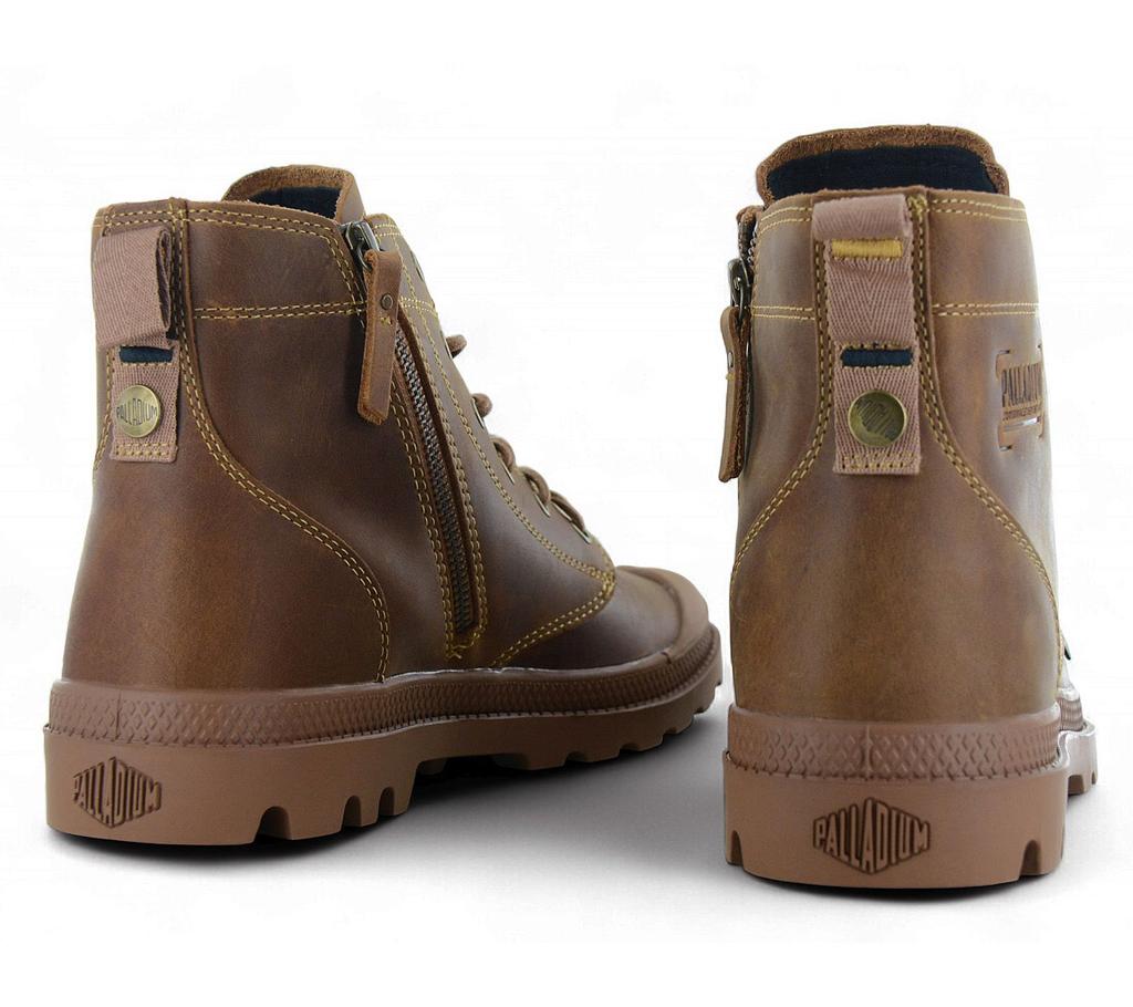 Palladium Pampa ZIP LTH Legacy Leather - Men's Boots Shoes Brown 79502-257-M ORIGINAL