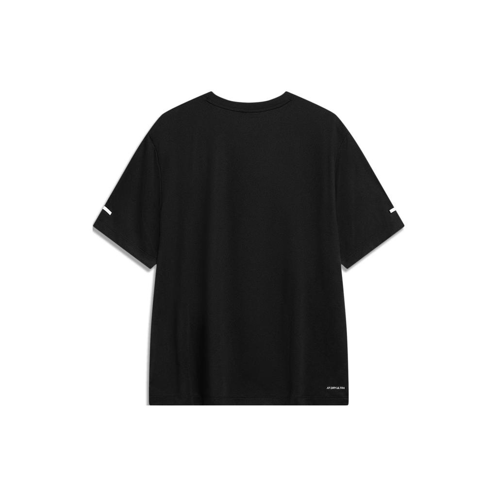 Li-Ning T-shirt à Manches Courtes Anti-Humidité à Séchage Rapide avec Imprimé Logo Homme Hauts Noir ATST237-1