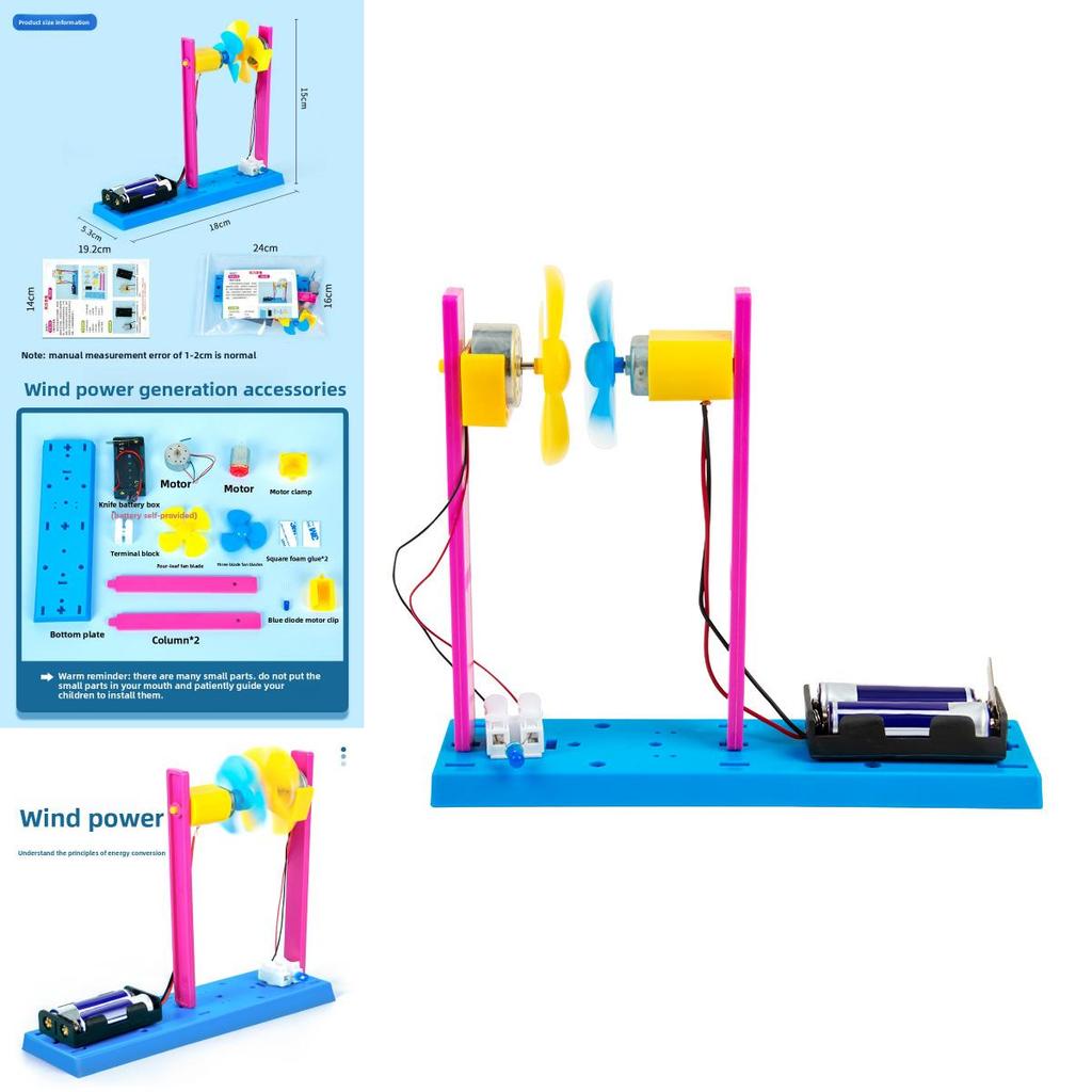 Science Diy Wind Power Generator Kit For Kids Educational Stem Activity Set