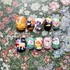 Hand-Painted Press-On Nails Short Square Cat Eye Design Cute Kawaii Style Wearable Nail Tips Women