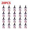 5-20PCS Halloween LED Flashing Light Hanging Ghost Halloween Party Dress Up Glowing Wizard Hat Lamp Horror Props Home Bar Decor