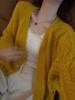 Sweet Temperament V-neck Knit Cardigan - Women's Korean Style Slimming Camisole Cover-up for Spring and Autumn