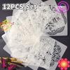 12 Adet Mandala Boyama Şablonu Kendin Yap Yeniden Kullanılabilir Dekoratif Şablonlar Scrapbooking Tebrik Kartları El Sanatları Yapımı Sanat Malzemeleri