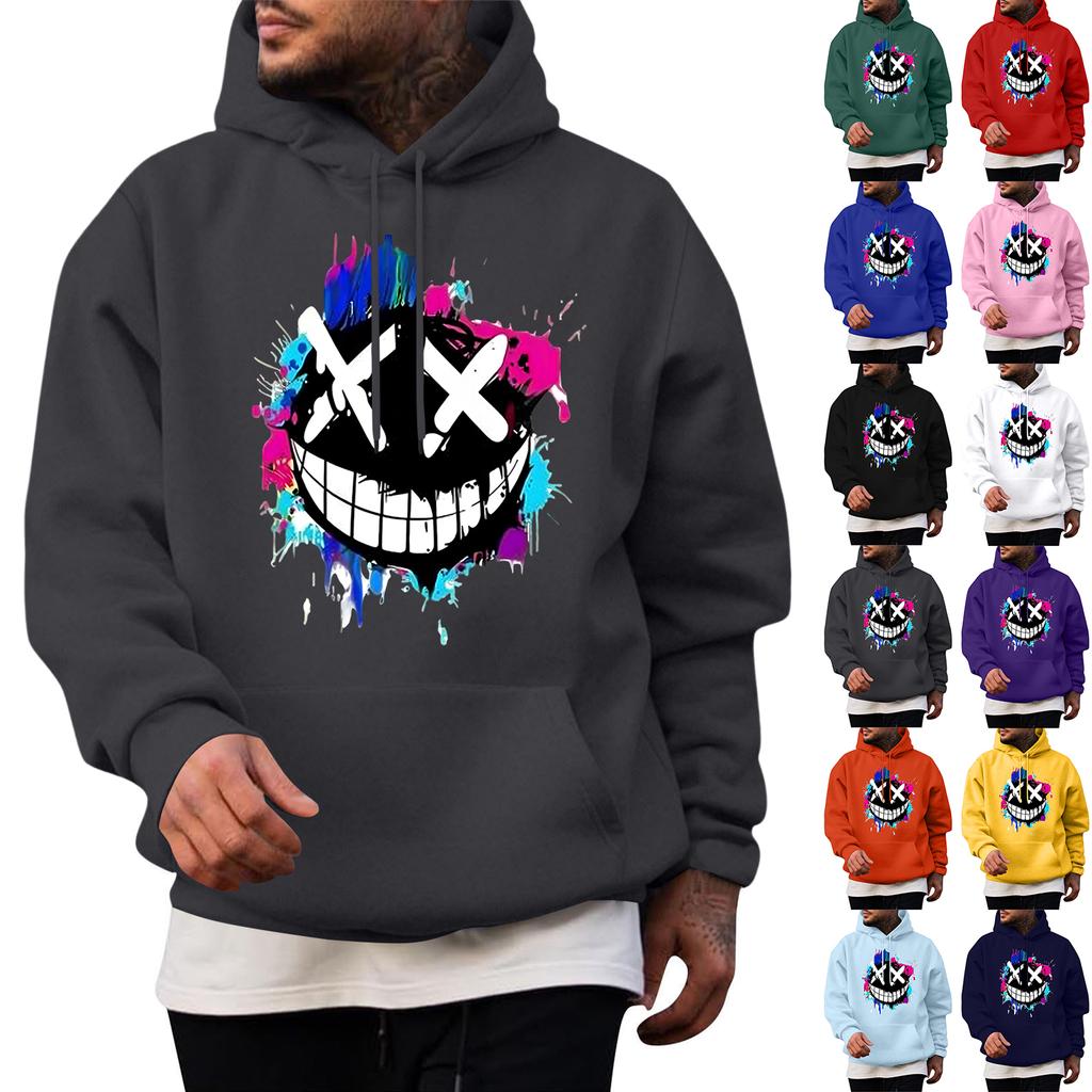 Men's Casual Hoodie Fashion  Sweatshirt With Hood Leisure Tops Teenager Streetwear Fashion Long Sleeve Shirt Warm