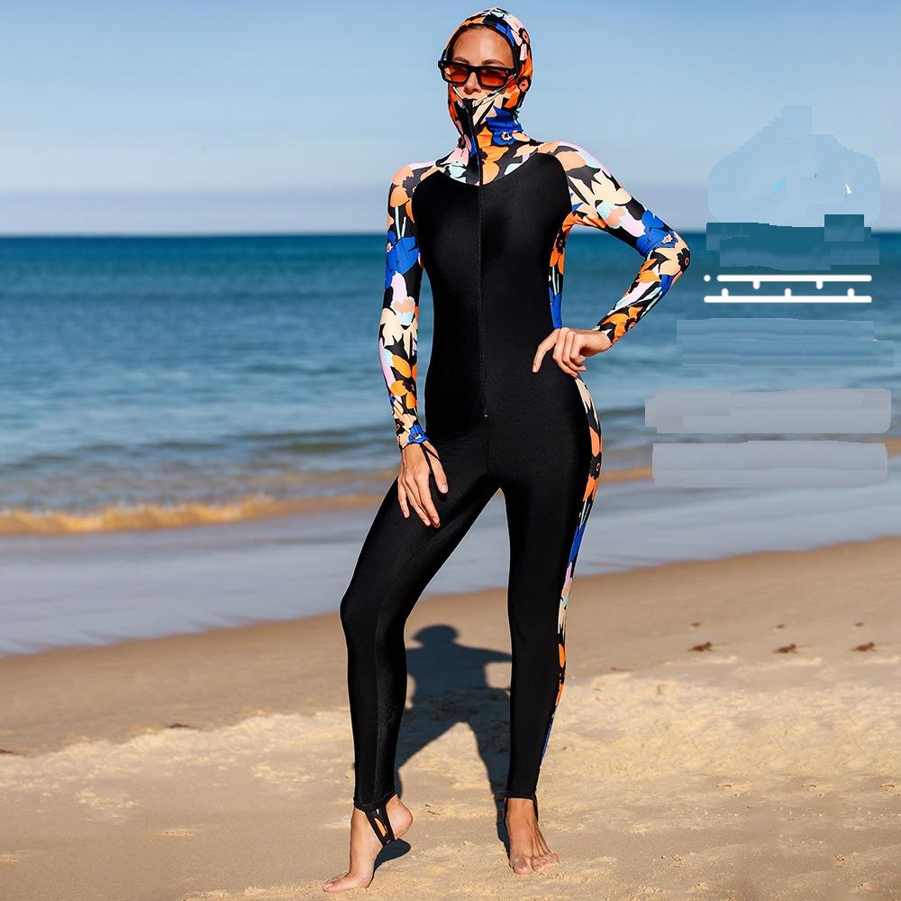 Shark Bat Jumpsuit Hot Swimsuit For Women+snorkeling Swimsuit Sun Protection Surfing Suit Hooded Swimsuit