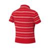 FILA Golf Series Fashion Simple Classic Personality Retro Trend Sports Leisure Comfortable Versatile Striped Knit Short Sleeve A11W615415FRD