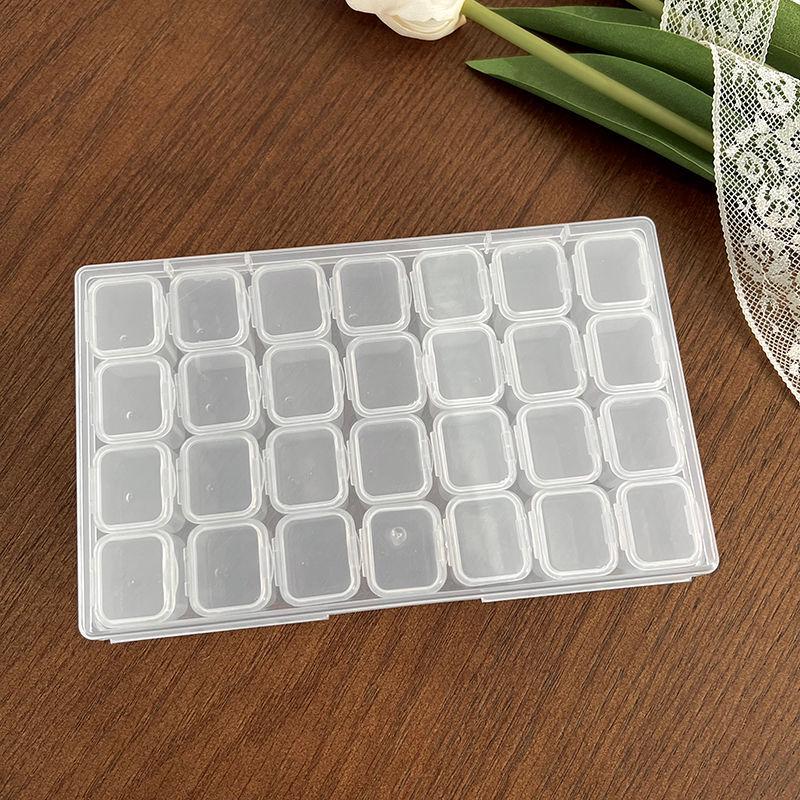 Clear Multi-Compartment Jewelry Box: Dustproof, Detachable, Portable Earring & Nail Art Storage