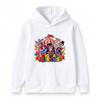 Kids Boys Girls Funny Circus Cartoon Print Hoodie Casual Long Sleeve Pullover Hooded Sweatshirt For Children Daily Wear