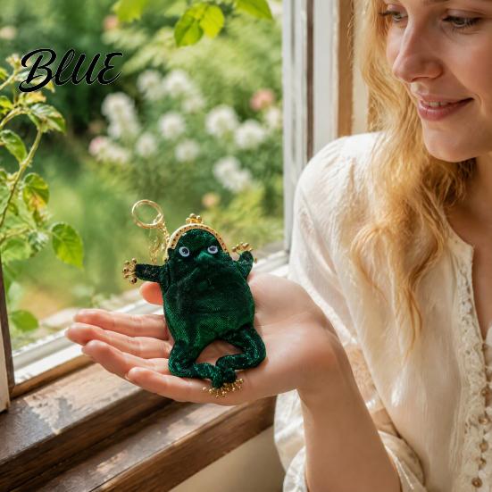 Kleines Kissenschloss mit Schloss Münzbörse DIY Frosch Münzhalter Niedliche Tasche Perlenkröte