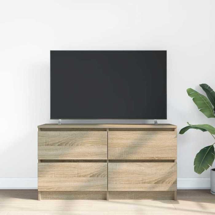 VidaXL TV Cabinet Sonoma Oak 100x35x54 Cm Engineered Wood, TV Stand, Hi-fi Cabinet, Entertainment Center, TV Sideboard, 861798