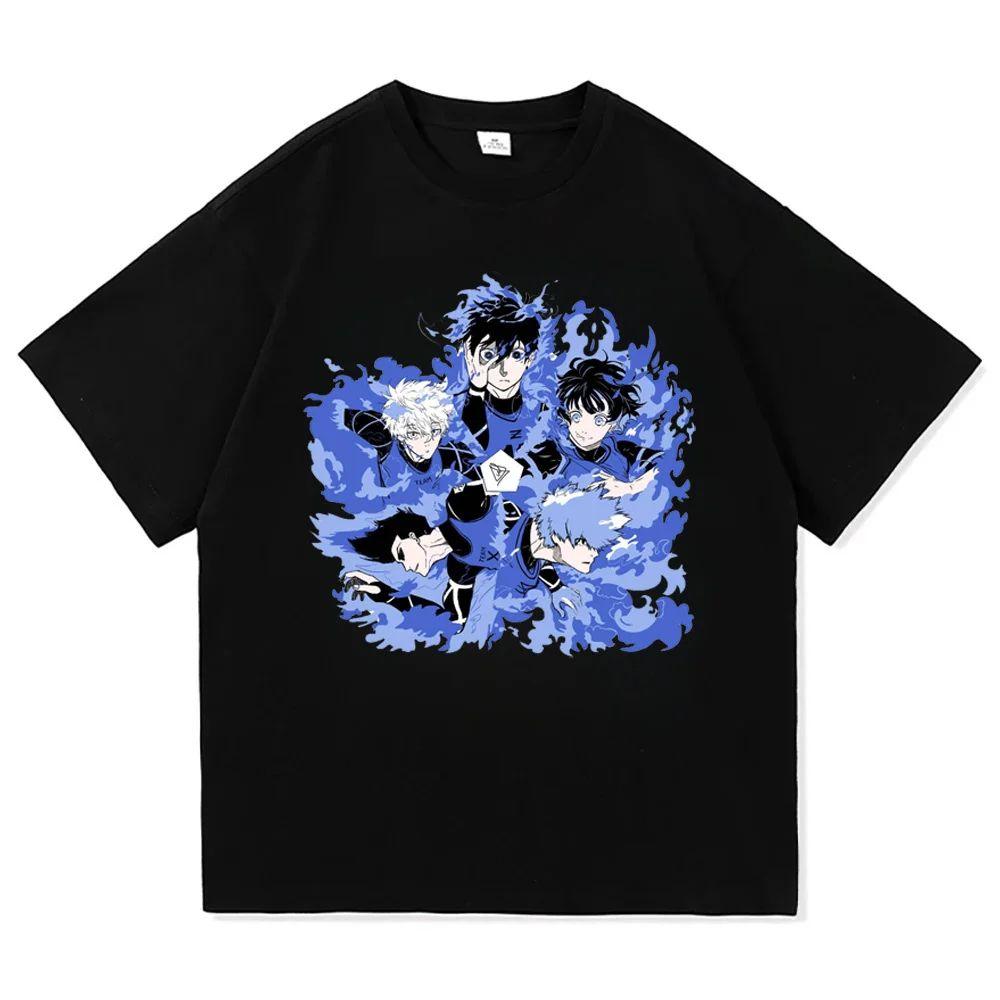 Anime T-shirt Casual Fashion Printed Loose Round Neck T-shirt Fashion Casual Loose T Shirt Sports Streetwear Cotton Tops Unisex