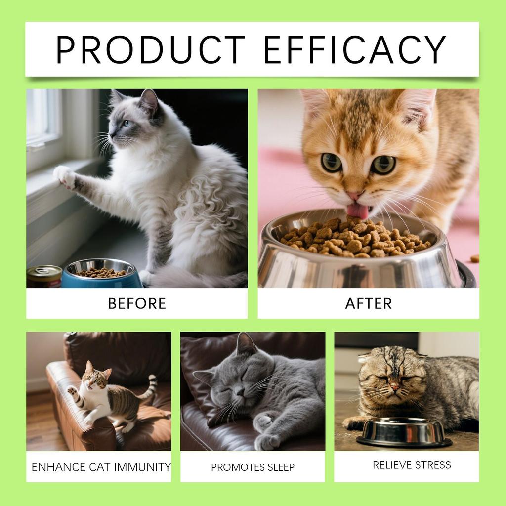 Kriath Cat Probiotic Drops 60ml - 3-in-1 formula promotes gut balance & comfort, boosts gut health & immunity, pet health care product.