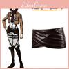 Attack On Titan Cosplay Faux Leather Miniskirt Ackerman Costume Unisex