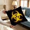 Warning Icon Danger Pillow Case Ultra Soft Skin Friendly Fabric Cloud Like Comfort  Concealed Zipper
