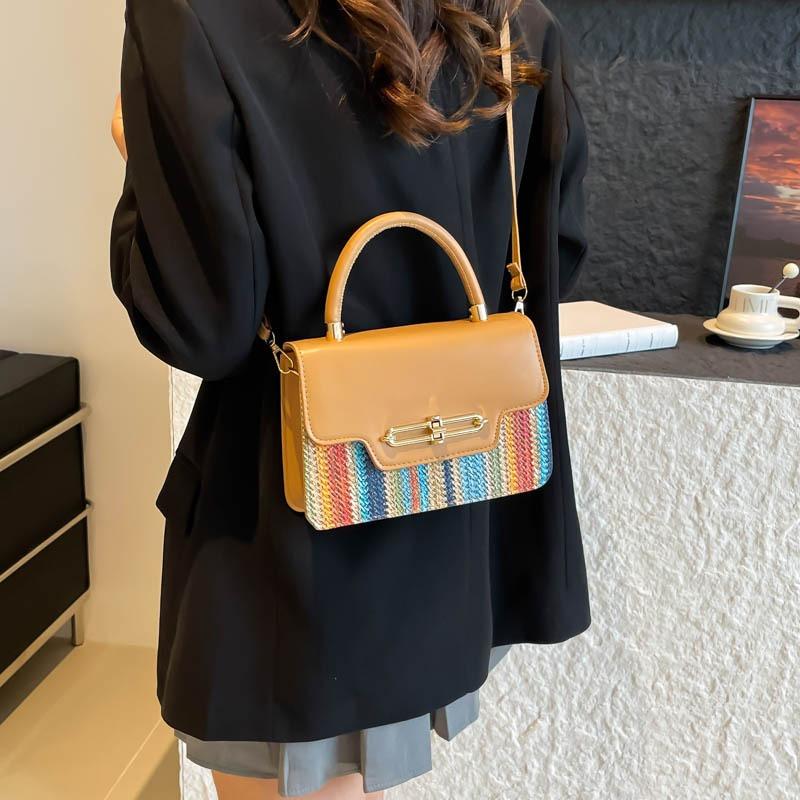 High-end Fashion Woven Straw Niche Bag Style New Versatile Shoulder Bag Texture Portable Messenger Bag