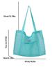 2025 One-Shoulder Transparent Mesh Tote Bag - Large Capacity Beach/Shopping Bag