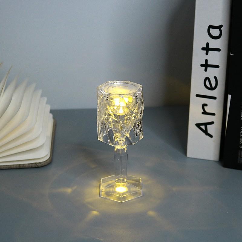 New Diamond Night Light Creative Decorative Ornament Lamp Atmosphere Projection Refraction Bedroom Bedside Table Lamp
