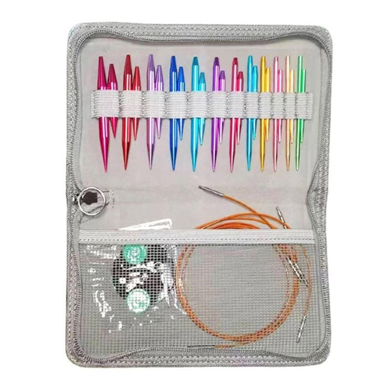 

Metal Circular Knitting Needle Set Interchangeable Crochet Hook Crochet Needle Knitting Art Tool for Crocheting 1