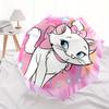 Disney Marie Cat,Pink Manual Opening and Closing Umbrella - 8-Rib Reinforced Folding Design, Lightweight and Portable, Suitable for Daily Bu
