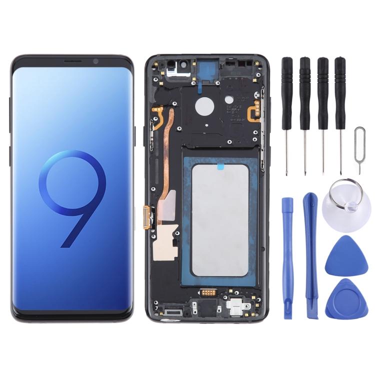 TFT LCD-skjerm for Samsung Galaxy S9+ SM-G965 Digitizer Full montering med ramme