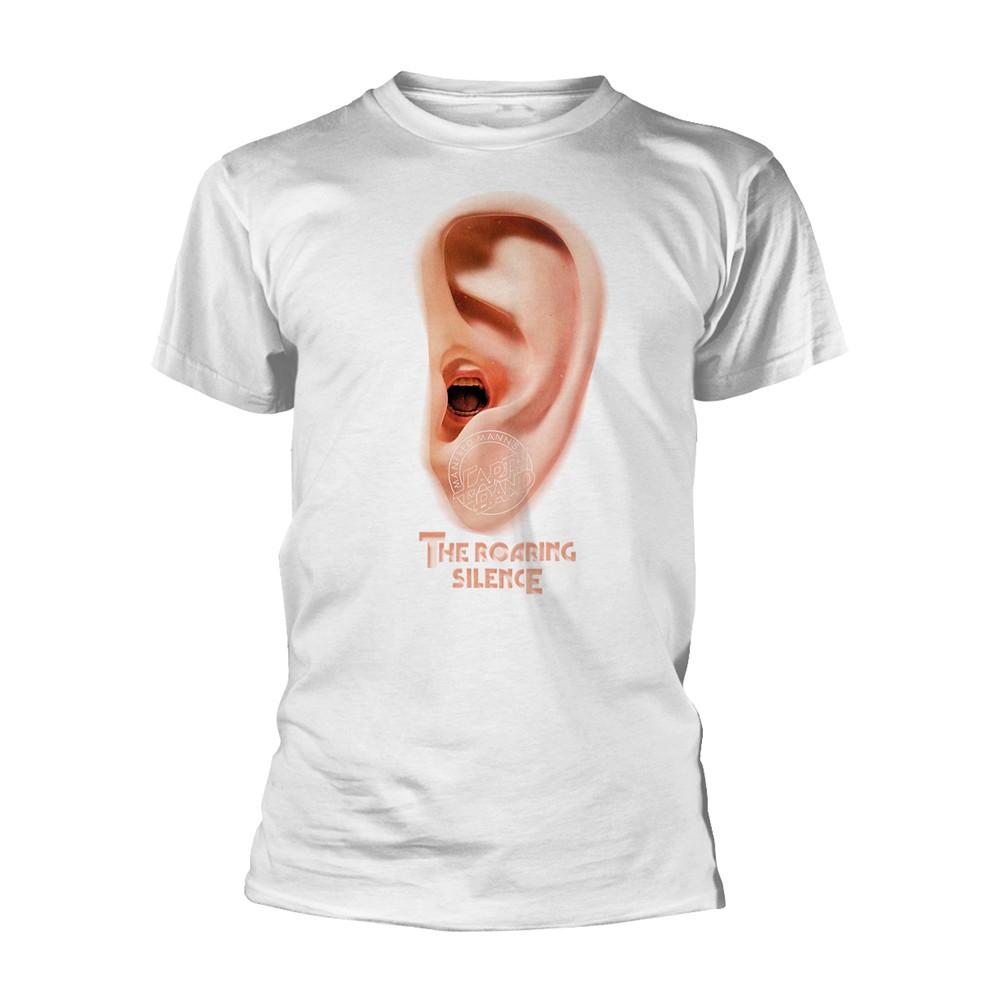 Men s Manfred Mann s Earth Band The Roaring Silence T-shirt Large White 3XL