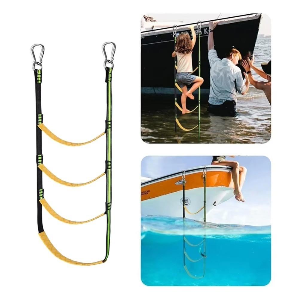 Reusable Boat Rope Ladder 3/4/5 Step Boat Folding Ladder Canoeing Use