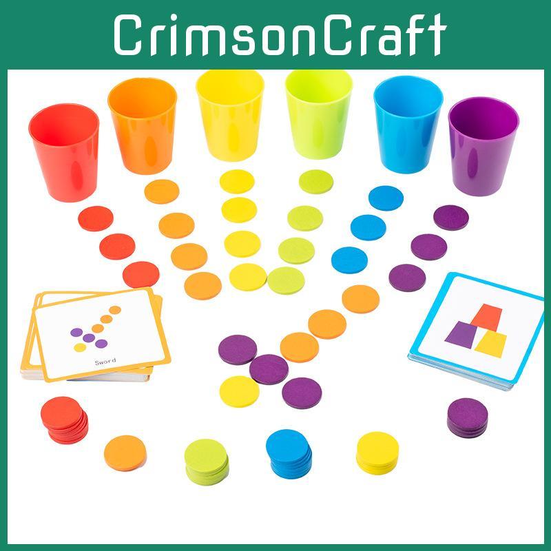 Sorting Wooden Color Stacking Cups Toy For Kids Educational And Cognitive Skills