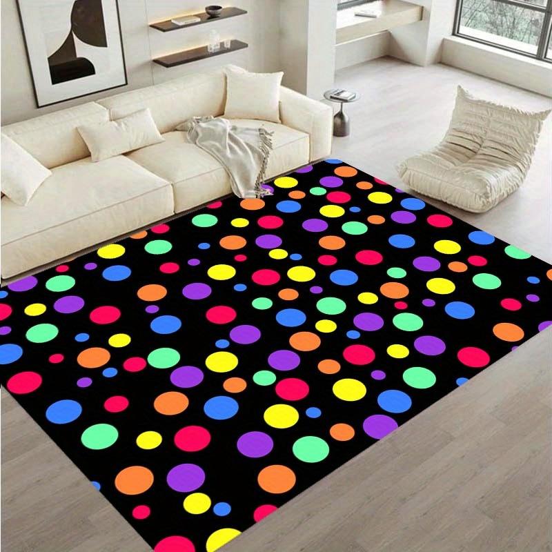 Full of Vitality Mat The New Flannel Carpet with Multi-color Polka Dot Design Is Suitable for Home Living Room Decoration Rug