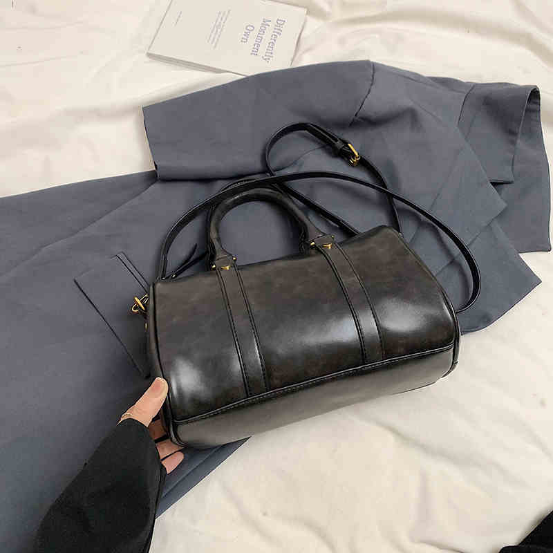 Hochwertige Sense Tote Bowlingtaschen Damen Herbst Winter Mode Umhängetaschen Neue vielseitige PU Leder Umhängetasche