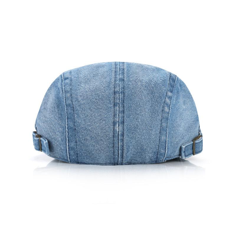 Denim Retro Forward Hat Women's Spring and Autumn New Beret Washed Simple Thin Hat Men's Cap Tide