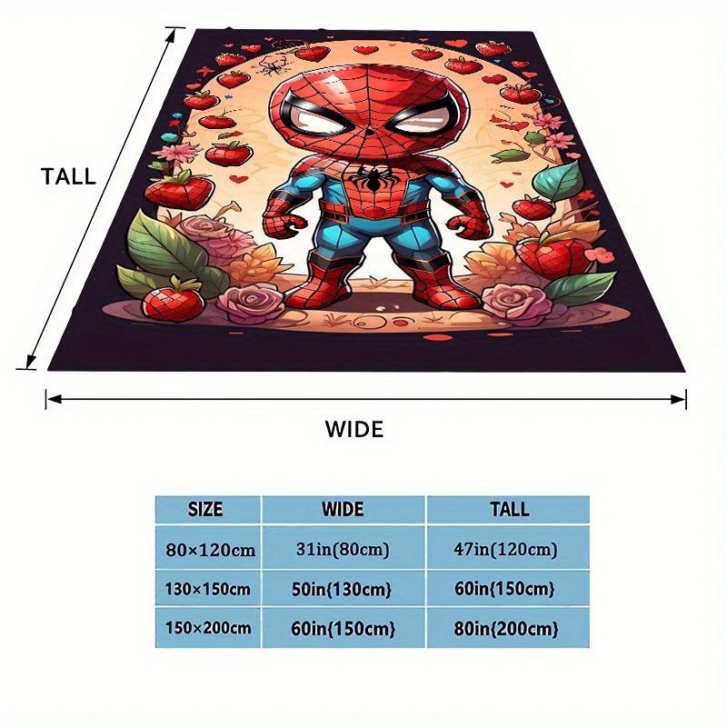 1pc Spider-man Printing Blanket - Soft, All-Season Throw for Living Room, Bedroom,Personalized Gift with Adorable Cartoon Design