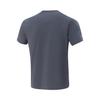 Li-Ning Fitness Series Simple Solid Color Round Neck Short Sleeve T-Shirt Men Tops Deep-Shadow-Blue ATSV395-5