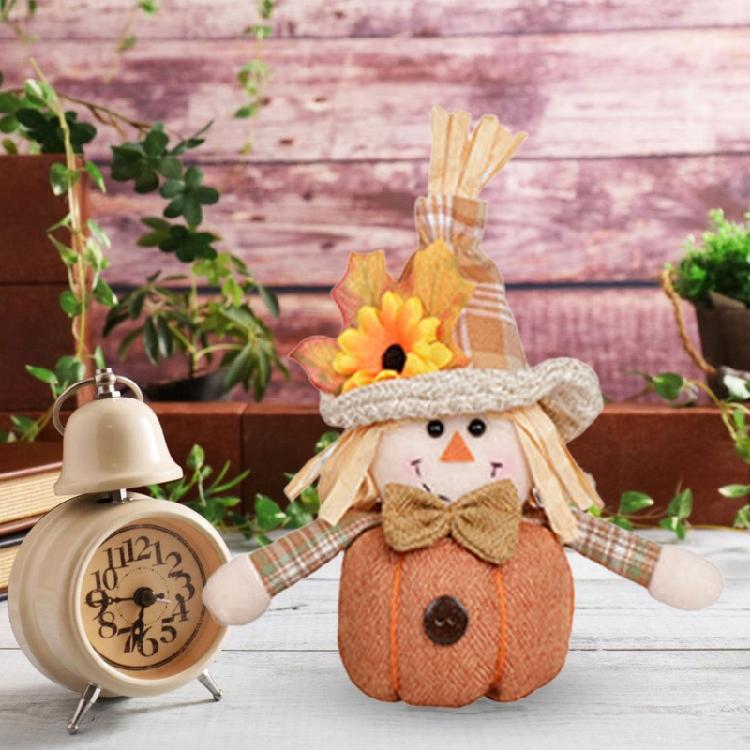 Handmade Polyester Scarecrow Decorative Accent Ideal for Holiday Tablescapes Childrens Playrooms and Office Space