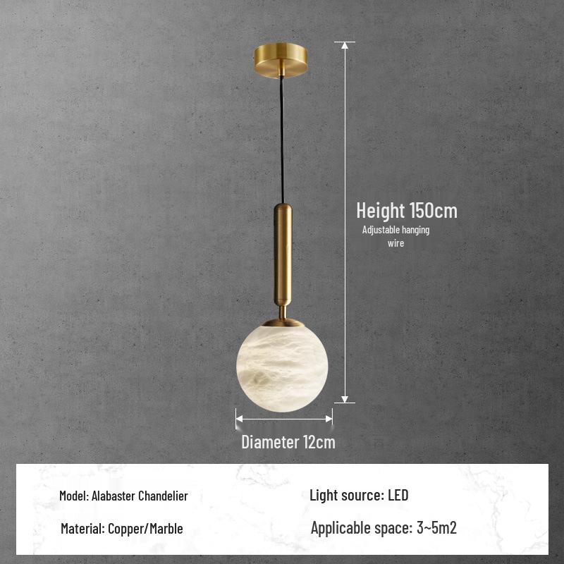 Nordic Marble Pendant Light for Bedroom, Dining Room, or Entrance