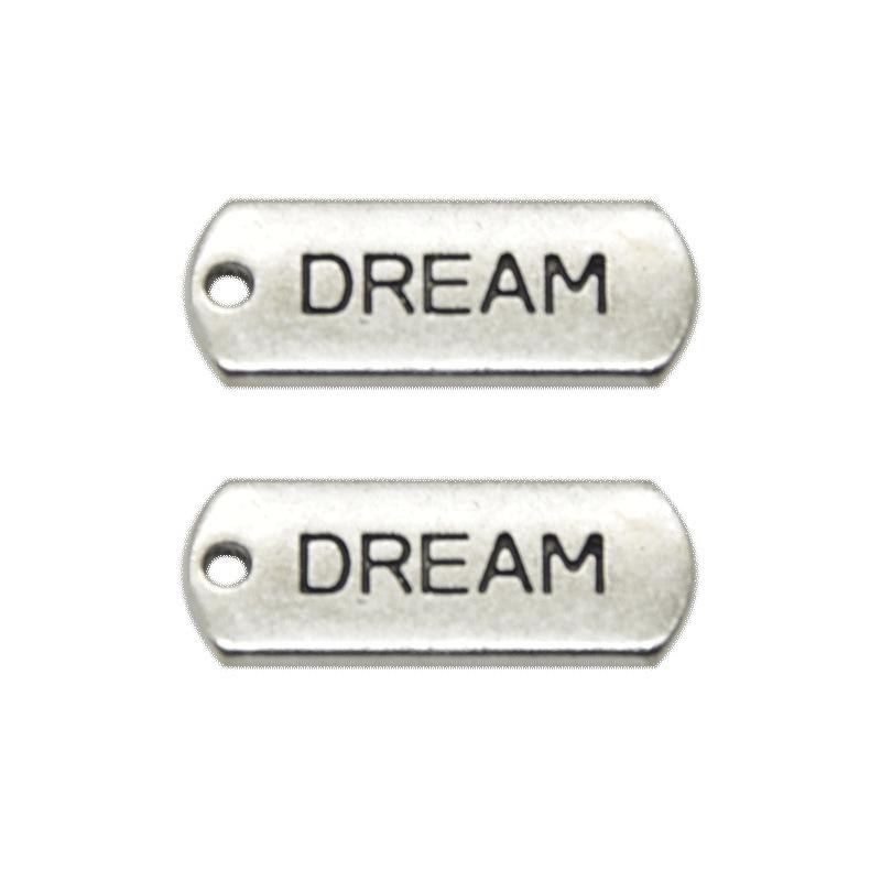 Pendentif étiquette mot inspirant doré vintage DIY pour la fabrication de bijoux