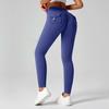 Fitness Leggings With Pocket Sports Yoga Pants Scrunch Buttons Peach Hips Workflow High Waist Running Gym Tights Women