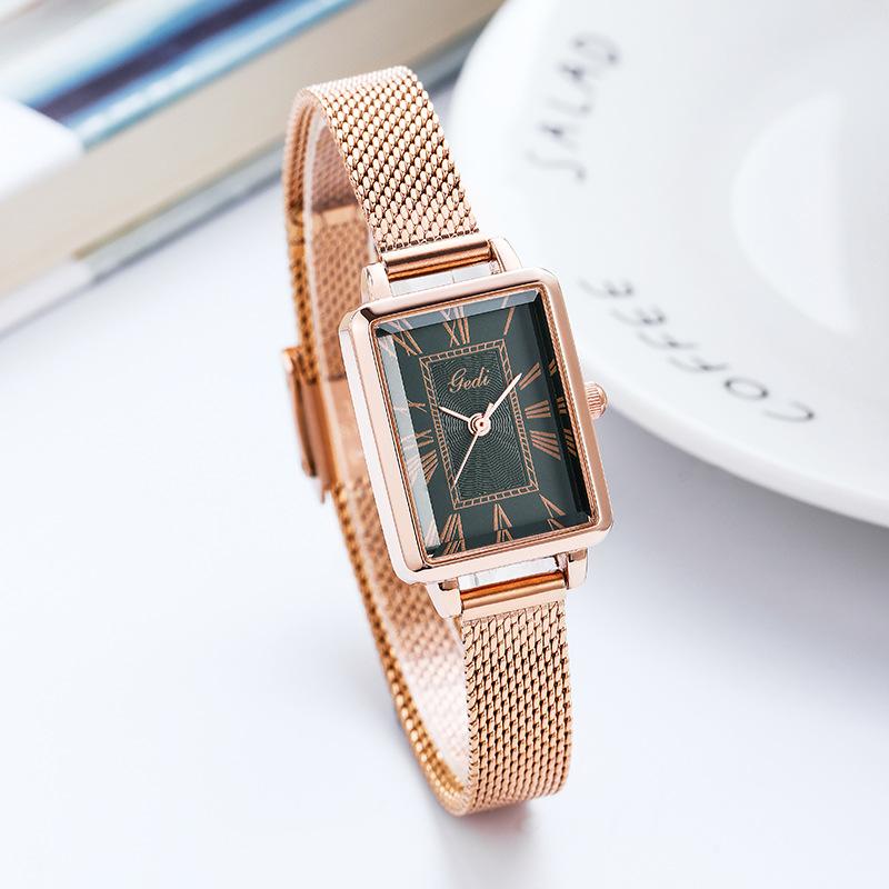 Same personality retro square women's watch fashion casual student waterproof watch