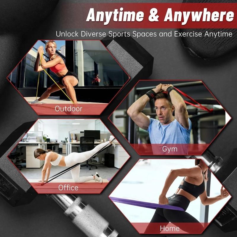 Resistance Bands Set, Pull Up Assist Bands Elastic Exercise Straps, Leg Training Fitness Bands For Home Gym Indoor Workout Equipment