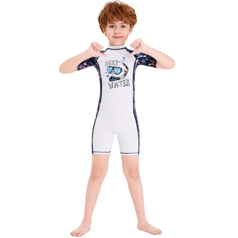 Buy Wetsuits Kids OnePiece Swim Girl Siamese Short Sleeves Warm