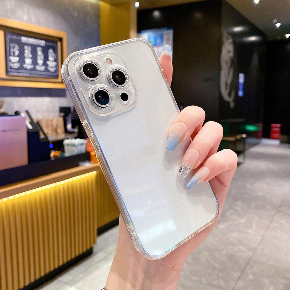 

Блестящий чехол для телефона для iPhone 15 Pro Max 14 Plus 13 12 11 X XS XR 15Pro 14Pro 13Pro для женщин и девочек, защитная крышка для объектива камеры, аксессуары For iPhone XS Max