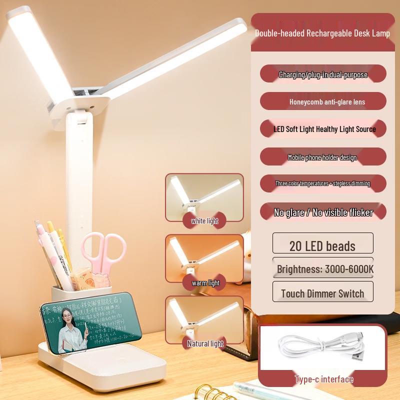 

Oenyled Dual-Head Eye-Protection Desk Lamp